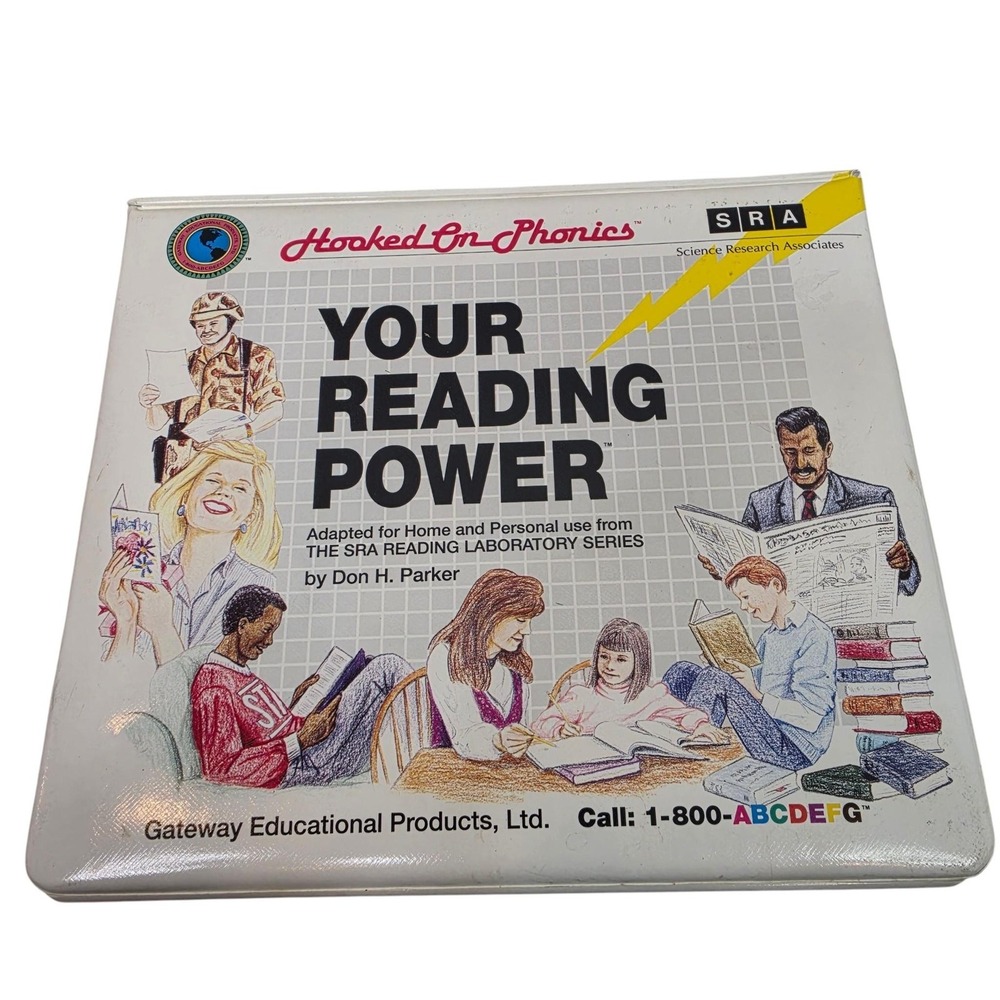 Vtg 1992 Hooked On Phonics SRA Your Reading Power Set Tapes Cards Program
